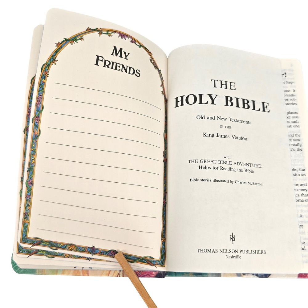 Thomas Nelson Seaside Bible for Children KJV 1987 Illustrated Slipcase Excellent - Picture 9 of 16
